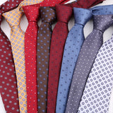 Collection of Floral Dot Tie Luxury 8cm Jacquard Neck Tie Necktie