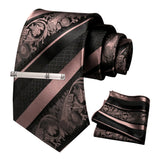 Floral Necktie 8cm Pocket Square Tie Clip Business Suits
