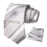 Floral Necktie 8cm Pocket Square Tie Clip Business Suits