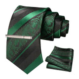 Floral Necktie 8cm Pocket Square Tie Clip Business Suits