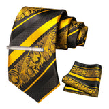Floral Necktie 8cm Pocket Square Tie Clip Business Suits