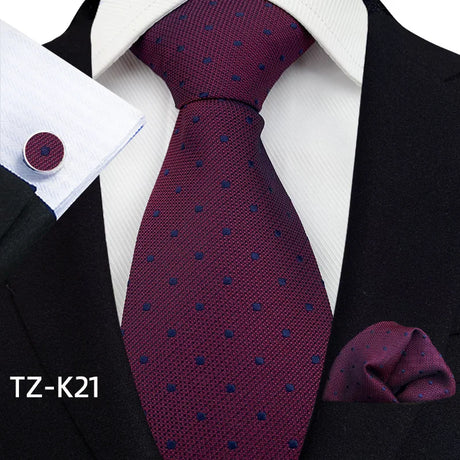 Purple Floral Paisley Pocket Square Cufflinks Set Necktie Set