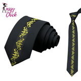 Floral Paisley Slim Ties Sassy Chick Logo