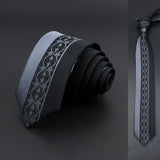Black Floral Paisley Slim Ties