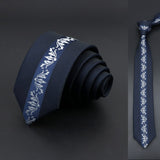Blue Floral Paisley Slim Ties