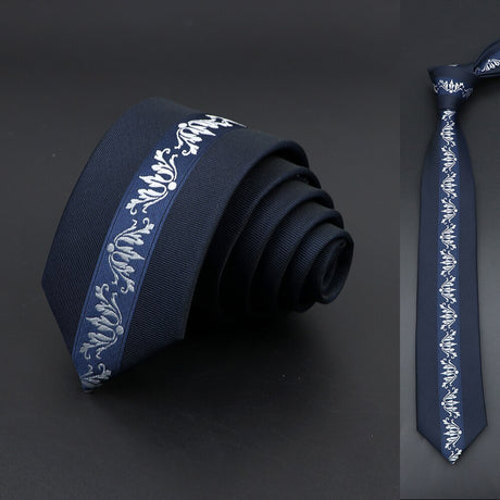 Blue Floral Paisley Slim Ties