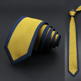 Blue yellow Floral Paisley Slim Ties