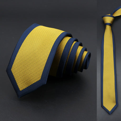 Blue yellow Floral Paisley Slim Ties