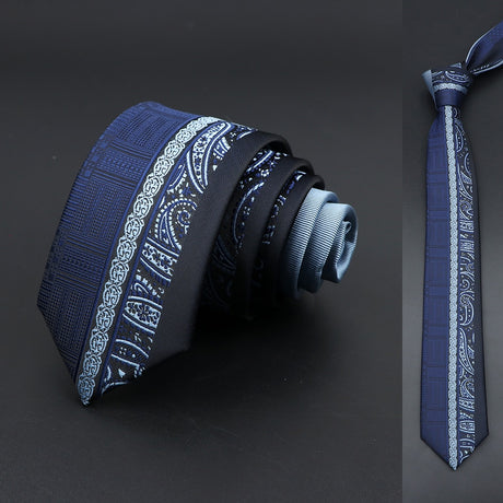Blue Floral Paisley Slim Ties