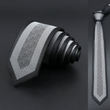 Black White Floral Paisley Slim Ties