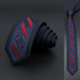 Black Red Floral Paisley Slim Ties