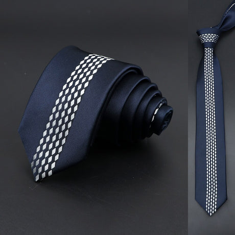 Blue White Floral Paisley Slim Ties