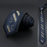 Black Blue Floral Paisley Slim Ties