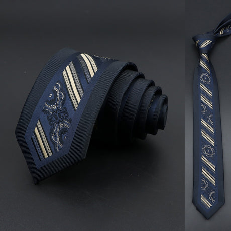 Black Blue Floral Paisley Slim Ties