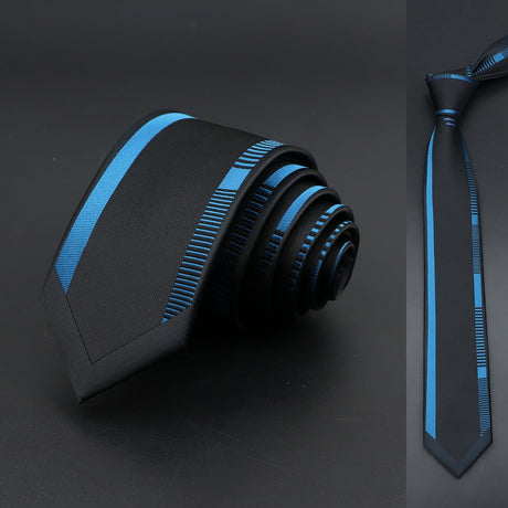 Black Blue Floral Paisley Slim Ties