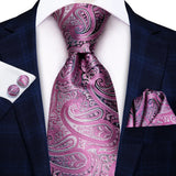 Purple Paisley Necktie Set