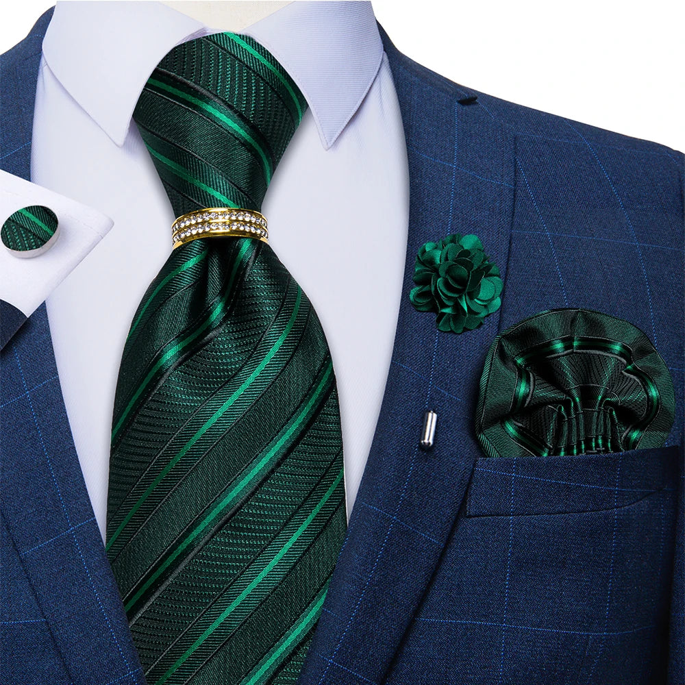 green line design necktie set