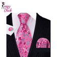 Floral Silk Tie Pocket Square Cufflinks Set Sassy Chick Logo