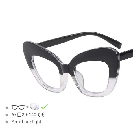 black transparent white frame reading glasses 