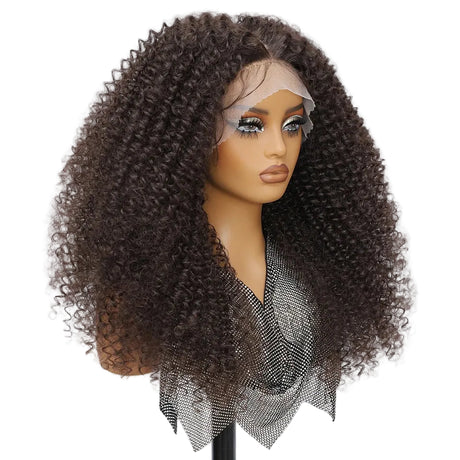 Fluffy 13x5x1.5 Long Ombre Kinky Curly Synthetic Lace Wig