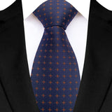 Blue Formal Classic Jacquard Woven 8CM Polka Dot Necktie