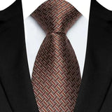 Brown Formal Classic Jacquard Woven 8CM Polka Dot Necktie