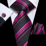 pink black necktie 