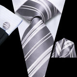 grey silver color necktie 