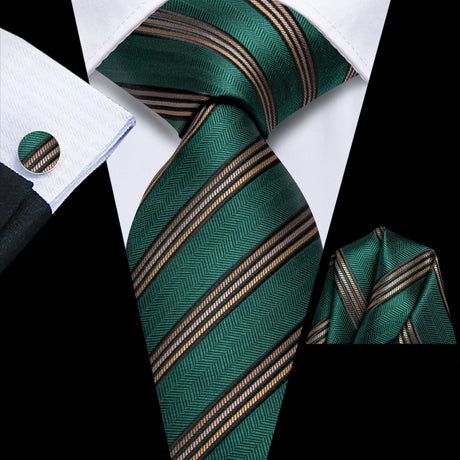 green brown necktie 