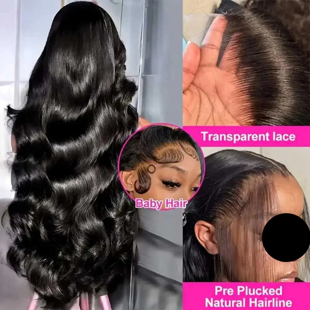 Frontal Women Glue less Raw Body Wave Human Hair Wigs
