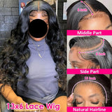 Frontal Women Glue less Raw Body Wave Human Hair Wigs