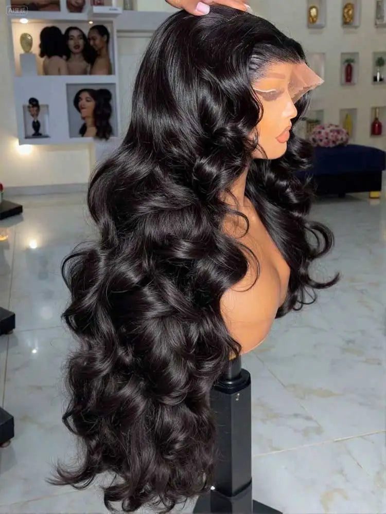 Frontal Women Glue less Raw Body Wave Human Hair Wigs