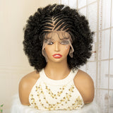 Full Lace Afro Braided Wig black