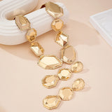 Geometric Design Connect Necklace and Earring