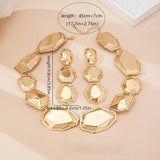 Size of Geometric Design Connect Necklace and Earring