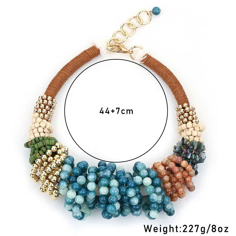 Size of Girl Trendy Exaggerated Individual Beaded Necklace