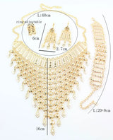 Size of Gold Color Bridal Accessories Costume Jewelry Sets