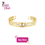 Gold Name Personalized Bangle Bracelet