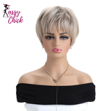 Gold Natural For Women Short Curly Synthetic Wigs Sassy Chick Logo