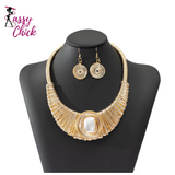 Golden Bead Necklace Set Sassy Chick Logo
