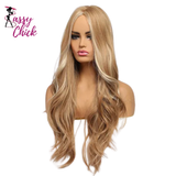 Golden Highlight Long Wavy Synthetic Wigs Sassy Chick Logo