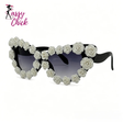 Gothic 3D Heart Rose Cat Eye Sunglasses Sassy Chick Logo