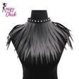 Gothic PU Leather Long Tringle Necklaces Sassy Chick Logo
