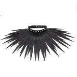 Gothic PU Leather Long Tringle Necklaces