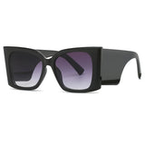 Black Gradient Color  Oversized Square Sunglasses