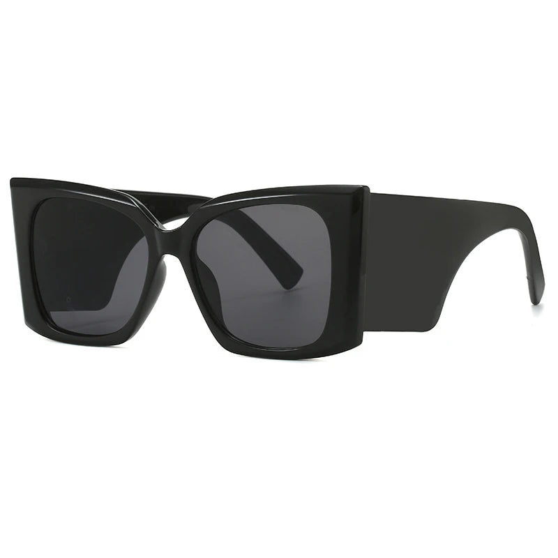 Black Gradient Color  Oversized Square Sunglasses