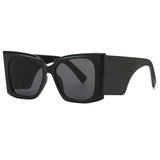 Black Gradient Color  Oversized Square Sunglasses