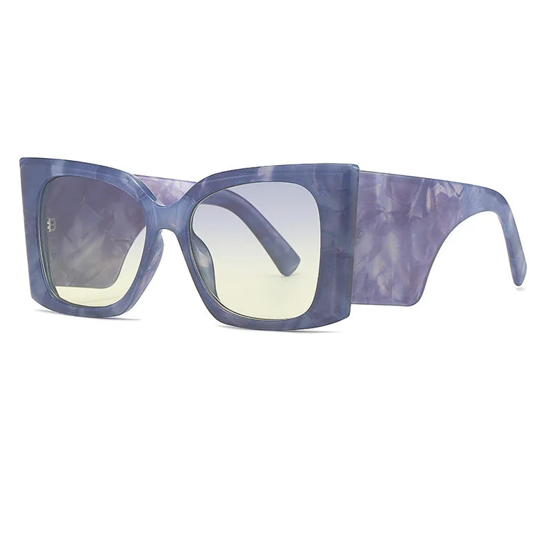 Gray Gradient Color  Oversized Square Sunglasses