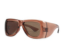 Brown Gradient Hip-Hop Vintage Oversized Sunglasses