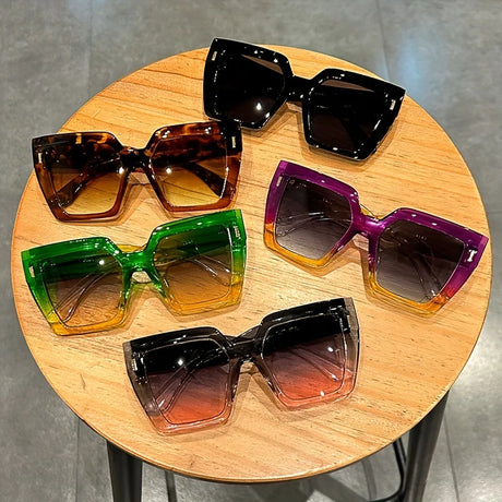 Collection of Gradient Large Square Fashion Sunglasses